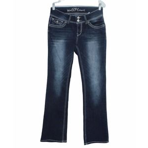 Walflower Womens Size 7 Mid Rise Flare Blue Jeans